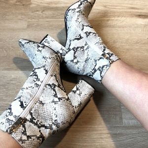 Snake Skin Booties